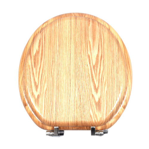 Oak veneer toilet seat